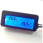 Resim Maoyaya Araçlar İçin Dijital Lcd Ekran Termometre 12v Araba İç/dış Mini Termometre 
