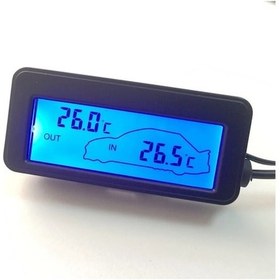 Resim Maoyaya Araçlar İçin Dijital Lcd Ekran Termometre 12v Araba İç/dış Mini Termometre 