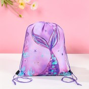 Resim 1 adet, Denizkızı Fermuarlı Sırt Çantası, Polyester, Renkli Balık Pulu Tasarımı, Çok Fonksiyonlu Macera Çantası, Doğum Günü Parti Hediyeleri İçin Mükemmel, Dış Mekan Kullanımı, Güç Gerektirmez 