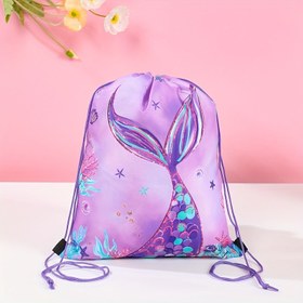 Resim 1 adet, Denizkızı Fermuarlı Sırt Çantası, Polyester, Renkli Balık Pulu Tasarımı, Çok Fonksiyonlu Macera Çantası, Doğum Günü Parti Hediyeleri İçin Mükemmel, Dış Mekan Kullanımı, Güç Gerektirmez 