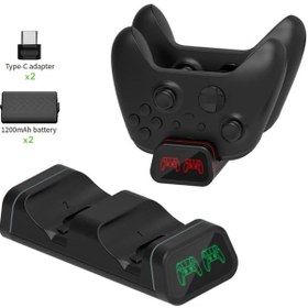 Resim comse Xbox Series S X Oyun Kolu Dock Wireless Controller Şarj Istasyonu Göstergeli 1200 Mah Tyx0625 