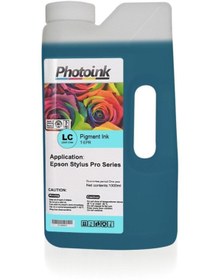Resim PHOTO INK (Akıllı Mürekkep) EPSON Stylus Pro için 1000 ml AÇIK MAVİ LIGHT CYAN Pigment Plotter Mürekkep (T-EPR) 
