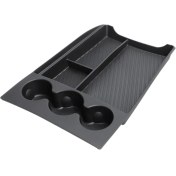 Resim Gorgeous Rivian R1T/R1S 2022-2024 Konsol Saklama Kutusu Aksesuarları Için Bardaklıklı Alt Orta Konsol Düzenleyici Tepsi (Yurt Dışından) 