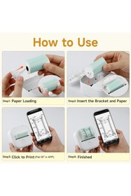 Resim Phomemo T02 Mini Taşınabilir Akıllı Cep Sticker Fotoğraf Yazıcı, Pembe, Yapay Zeka Destekli Uygulama 