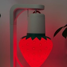 Resim Çilek Abajur - (Özel Tasarım) - Gece Lambası - Dekoratif Aydınlatma 