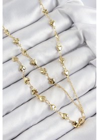 Resim Pirinç Zirkon Taşlı Kalp Model Gold Renk Y Kolye - Tj-bko10457 Çok Renkli 