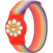 Resim Chuangyinshop Ayçiçeği Desenli Airtag Kılıfı Sevimli Apple Gps Takip Bileklik Kayıp Önleyici 