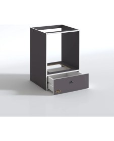 Resim Kenzlife ankastre modülü kabini lityum gri fırın ocak dolabı çekmeceli 