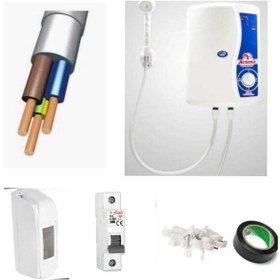 Resim ARTEMİS Artemis 9000 W Şofben Yüksek Isı 3mt Kablolu Tam Takım Set 