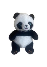 Resim Sevimli Panda 25 Cm Peluş Oyuncak Uyku Arkadaşım Siyah 