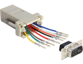 Resim 9 pin Erkek rj45 d-sub modular adaptör 