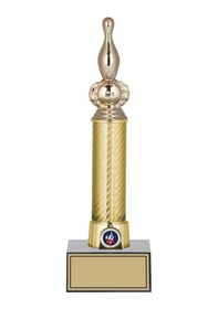 Resim Odak Kupa - Figürlü Kupalar - Bowling / Labut Figürlü Kupalar Fg-008 A - 31 Cm Altın - Beyaz 