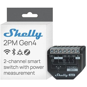 Resim Shelly 2PM Gen4 Enerji Ölçümlü 2 Kanallı Akıllı Röle 