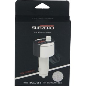 Resim FM16 Subzero Çift USB Araç Kablosuz Transmitter 