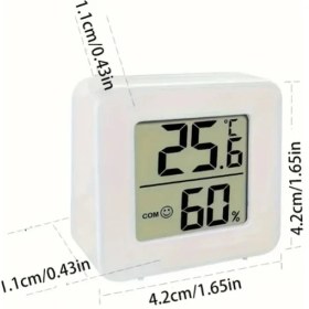 Resim Kompakt Dijital Higrometre & Termometre - Iç/dış Mekan Sıcaklık ve Nem Ölçer 