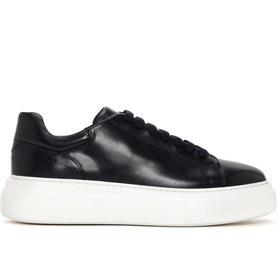Resim Derimod Erkek Siyah Bağcıklı Kalın Tabanlı Deri Sneaker 24SFD613418 