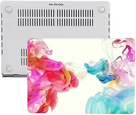 Resim McStorey MacBook Air 13 İnç Kılıf A2337 M1 A2179 A1932 Uyumlu Mat Sert Kapak UV Baskılı Modern Desenli Koruyucu Hard Case İnce Hafif Laptop Kılıfı Pembe 