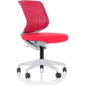 Resim Uzay Ofis Kiddy Çocuk Çalışma Koltuğu - Kırmızı-Kolsuz Kırmızı 