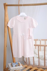 Resim Saç Bantlı Bebe Yaka Triko Kız Bebek Elbise 5509 
