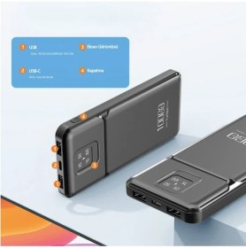 Resim Earldom PB64 10.000 mAh 2 Adet 10W USB Çıkışlı Dijital Göstergeli Powerbank - Siyah 