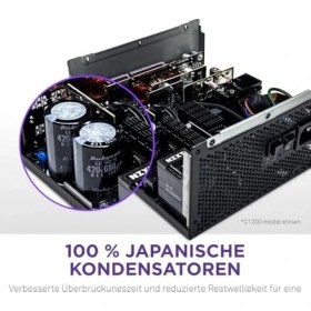 Resim Nzxt C1200 1200W 80 Atx 3.1 Tam Modüler Siyah Güç Kaynağı 
