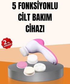 Resim Derin Temizleme Ve Masaj İçin 5 Başlıklı Yüz Cilt Bakım Aleti 