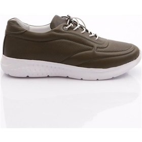 Resim Dgn 2024 Kadin Bağcikli Lazer Comfort Ayakkabi 2024-2135-R0641 Haki 