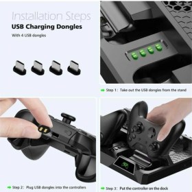 Resim Dobe Xbox One Stand Fanlı Şarj Göstergeli Dock Xbox One x S Xbox Stand 