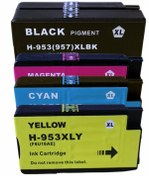 Resim ORATEK Hp 8218 953XL 4 Renk İthal Muadil kartuş Seti / Siyah 2.000 /Renkliler 1.600 Sayfa 