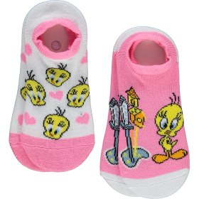 Resim Tweety Kız Çocuk 2'li Babet Çorap 2-12 Yaş Pembe 