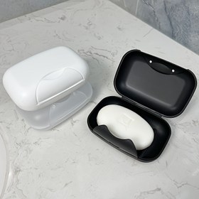 Resim Oval Şekilli Plastik Sabunluk Kapaklı, Sızdırmaz Su Tahliyeli Sabunluk, Banyoya, Yatak Odasına Uygun Taşınabilir Seyahat Dostu Sabun Kutusu, Noel/Cadılar Bayramı Hediyesi İçin İdeal 