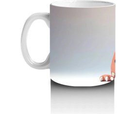 Resim Kalpli Gözlük Takmış Tatlı Domuzcuk – Baskılı Kahve Kupası 