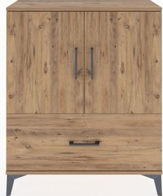 Resim Arges Şifonyer 2 Raflı Tek Çekmeceli 2 Kapaklı 88x30x106 Çam-çam Atlas Çam 