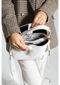 Resim Just Polo Kadın Günlük Kullanıma Uygun Şık El Ve Omuz Çantası Shoulder Bag Beyaz 