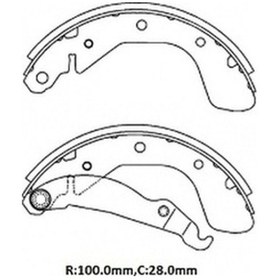 Resim Opel Corsa C 00/03 Arka Fren Pabucu 1,0/1,2/1,3/1,4/1,7cc 100x28 Bramax 