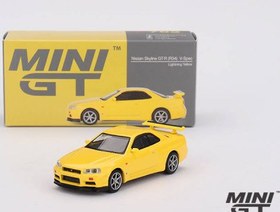 Resim Mini GT 1/64 Nissan Skyline GT-R (R34) V-Spec Lightning Yellow MGT00762 
