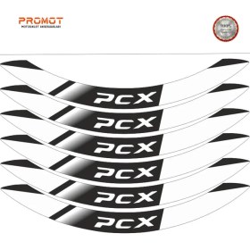 Resim Rebon Moto Design Motosiklet Jant Şeridi Honda Pcx Uyumlu 5 