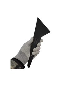 Resim Uzun Saplı Yumuşak Isıya Dayanıklı Köşe Ragle Cam Filmi Çekme Aparatı 30x12cm Siyah 