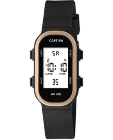 Resim Captiva Digital 3 Atm Suya Dayanıklı Işık+alarm+kronometre+takvimli Çoçuk Kol Saati Cp.yn.26.m02 Beyaz 