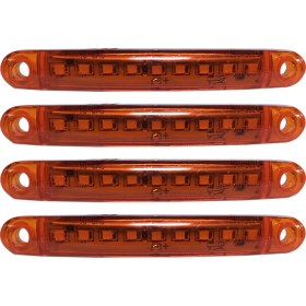 Resim Hilal Shops 4 Adet Turuncu Parmak LED 9 Led'li - Yerli Üretim 