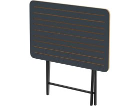 Resim Eportatif Katlanır 4 Kişilik Bahçe Masası Bistro Masa 55X90 Füme 1426 