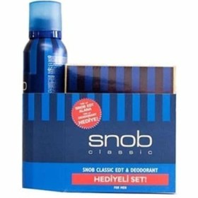 Resim Snob Classic Edt 100 Ml Erkek Parfümü +snop Deodorant 150 Ml Ikili Set 