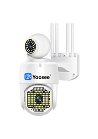 Resim Yoosee Çift Lens Ptz WIFI Güvenlik Ip Kamera Hızlı Dome Açık Otomatik İz 