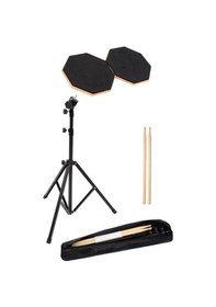 Resim Bateri Davul Drum Pratik Pedi Pad Seti Standlı Baget Tekli Set 