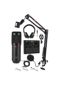 Resim Lastvoice BM800 Live Head Set Efektli Ses Kartı Mikrofon Kulaklık 