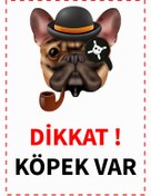Resim Etiketgraf Dikkat Köpek Var Levhası Pvc Malzeme 35 X 25 