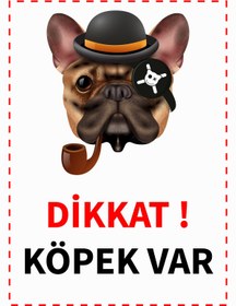 Resim Etiketgraf Dikkat Köpek Var Levhası Pvc Malzeme 35 X 25 