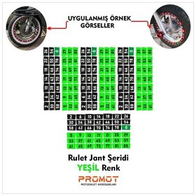 Resim Rulet Jant Şeridi Yeşil Renk 