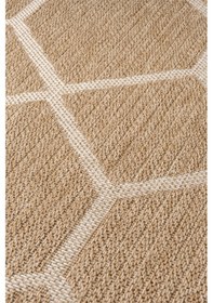 Resim İndia Beyaz Daire Halı Salon Oturma Odası Çocuk Odası Yatak Odası Halısı 669 Beyaz 