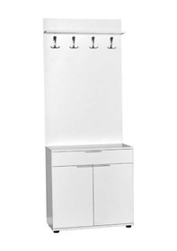 Resim Adoremobilya Porto 2 Kapılı Çekmeceli Portmanto Ve Ayakkabı Dolabı-Beyaz 